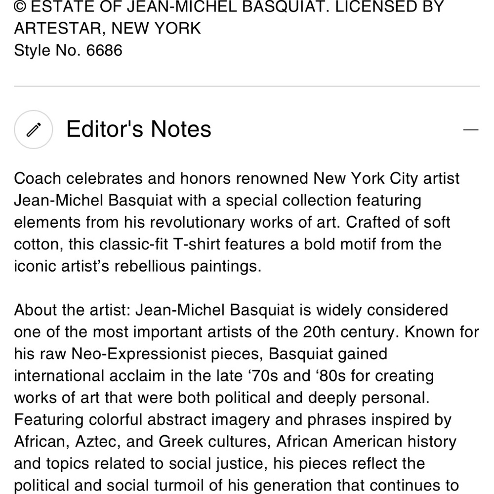 Coach X Jean Michel Basquiat T Shirt - Picture 6 of 6
